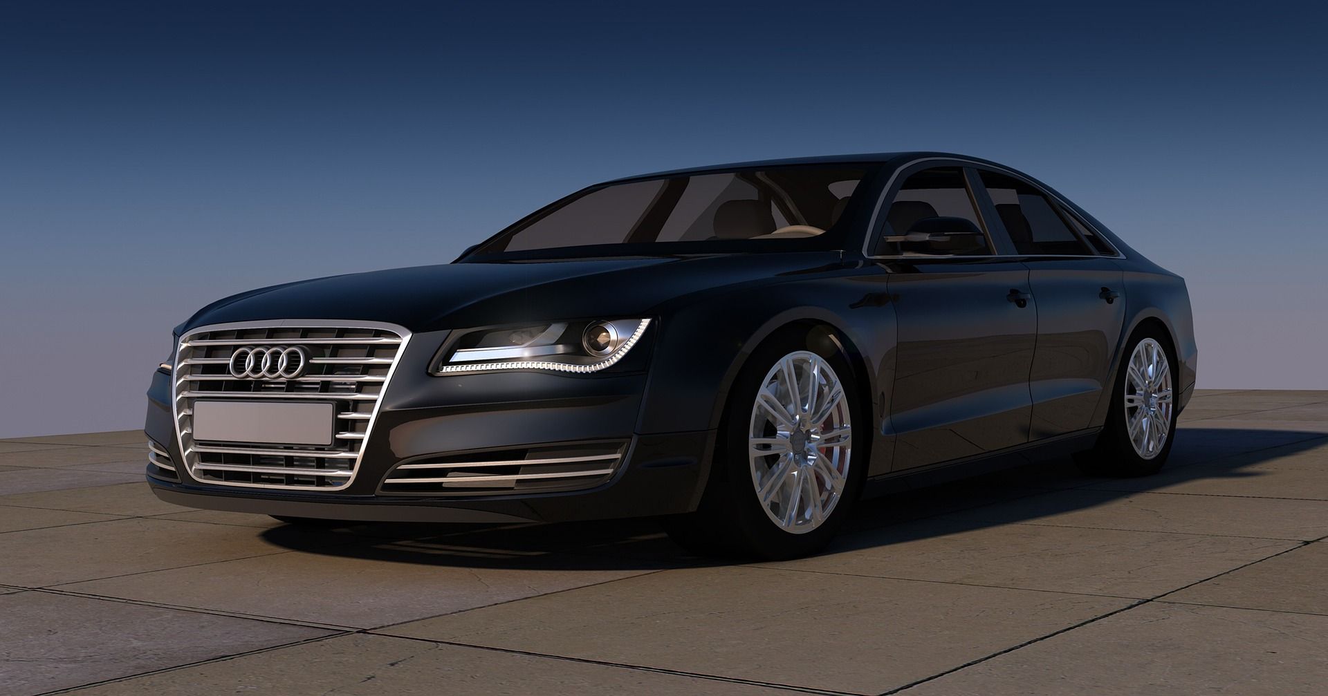 Ilustrasi mobil Audi A8.