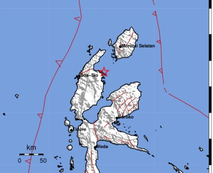 Info Gempa Hari Ini 29 Januari 2022, Maluku Utara diguncang gempa.