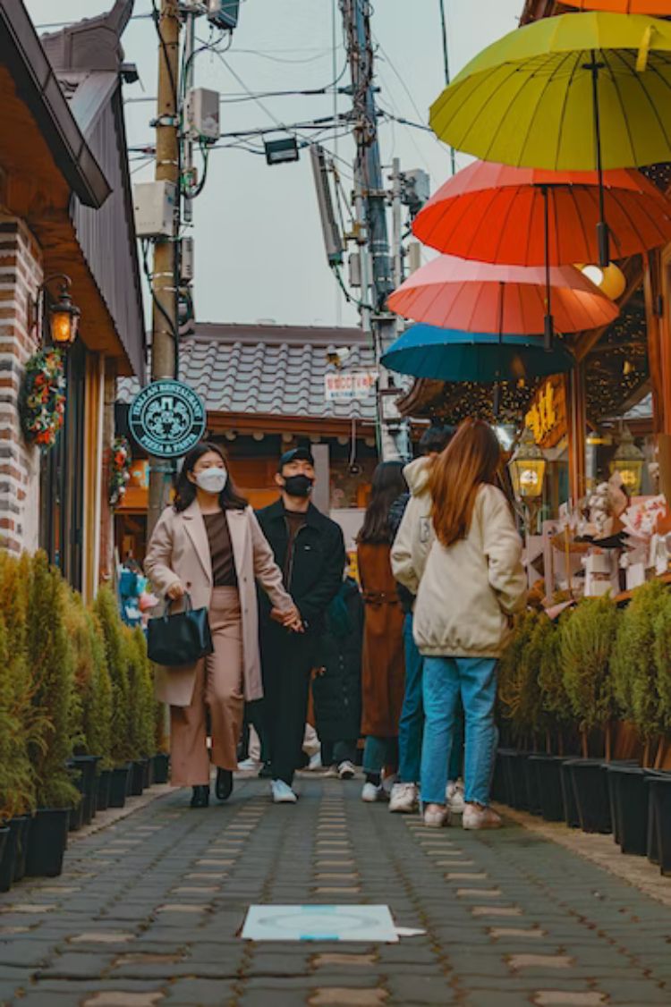 Ilustrasi Valentine-pasangan romantis di Korea Selatan.