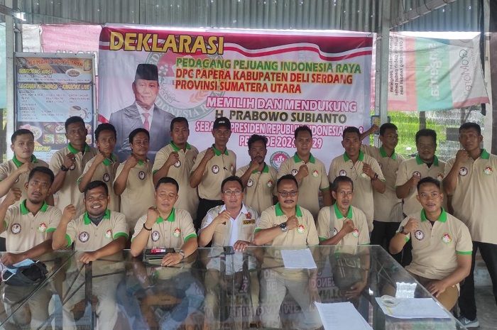 Papera DPC Deli Serdang Deklarasi Dukung Prabowo Presiden 2024
