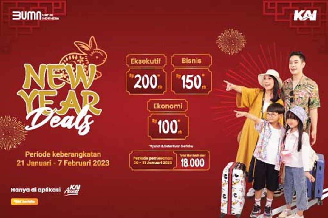 5 Promo KAI hingga 31 Januari 2023 di KAI Access dan Traveloka, Diskon