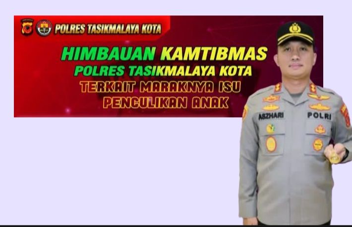 Polres Tasikmalaya Kota memberikan himbauan terkait marak dan ramainya kabar dan berita tentang penculikan anak.