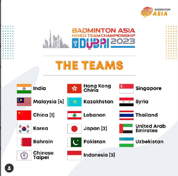  UPDATE Jadwal Bulutangkis Badminton Asia Mixed Team Championship 2023 Tayang di TV Wakil Indonesia Siapa Saja?