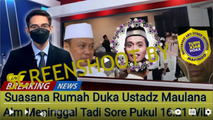HOAKS - Beredar sebuah video di YouTube bernama RASIS yang menyebut jika Ustaz Maulana meninggal dunia.*