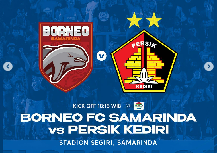 Link live streaming TV online Borneo FC vs Persik Kediri hari ini, Senin, 30 Januari 2023. Nonton siaran langsung BRI Liga 1 di Indosiar.