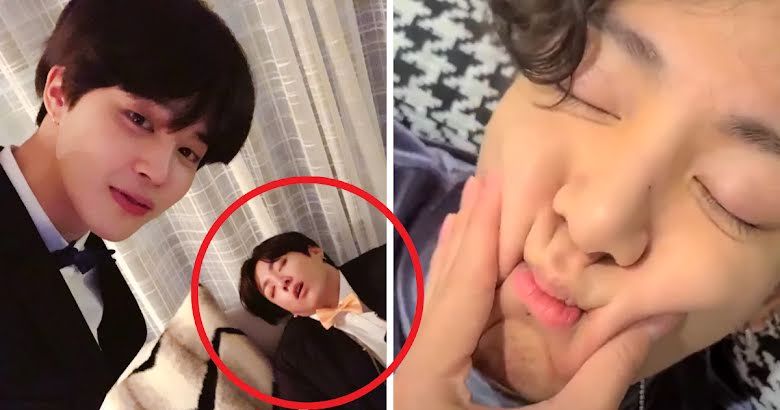Di belakang panggung konser, Jungkook BTS sempat tertidur.*  