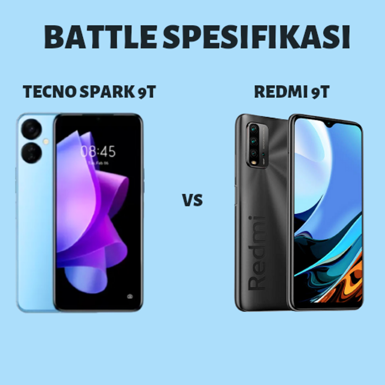 Battle Spesifikasi Handphone Tecno Spark 9T VS Redmi 9T Indonesia! Manakah Yang Terbaik?
