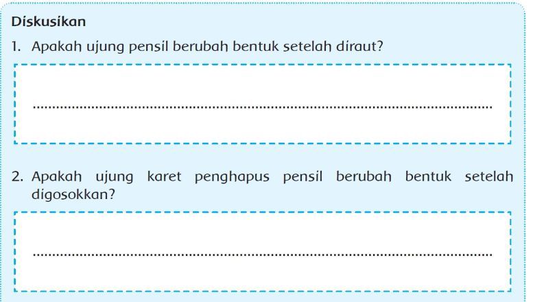  Kunci Jawaban Tema 7 Kelas 5 Halaman 13: Apakah Ujung Pensil Berubah Bentuk? 