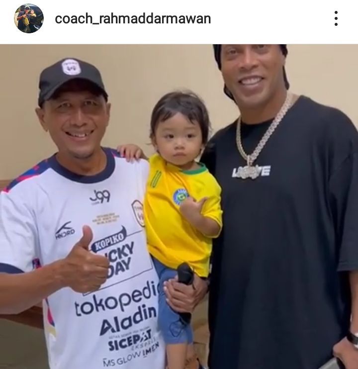 Coach Rahmad Darmawan saat bersua Ronaldinho
