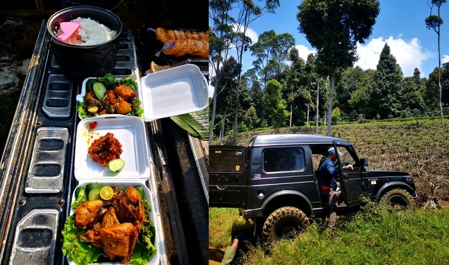 Contoh paket makanan pafa wisata perkebunan teh rakyat milik petani di Sindangkerja, KBB (Kabupaten Bandung Barat).