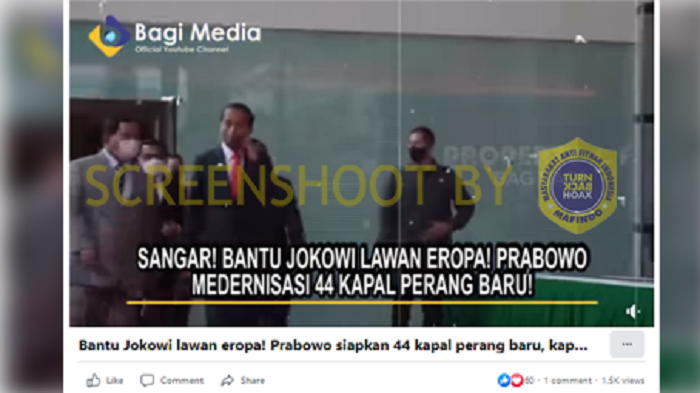 Hoak Prabowo bantu Jokowi lawan Eropa.
