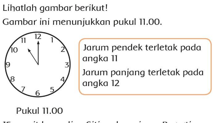 Ilustrasi Kunci Jawaban Tema 6 Kelas 3 Halaman 44, 45, 47: Tentukan Letak Jarum Jam untuk Waktu Berikut