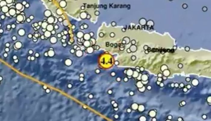 Lokasi Gempa Bumi hari ini Kecamatan Bayah Kabupaten Lebak, Banten.