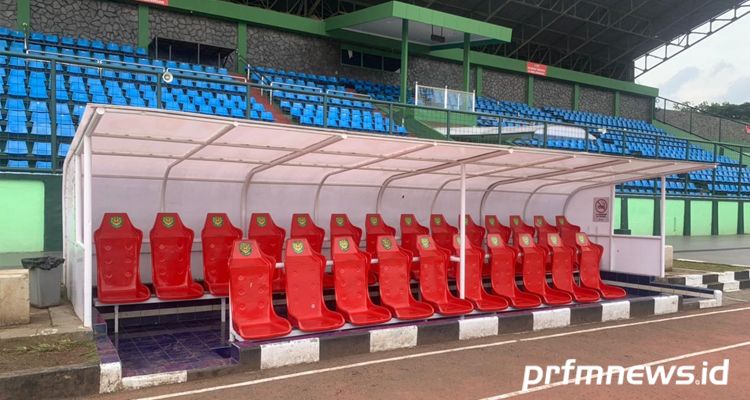 Bench pemain di Stadion Siliwangi Kota Bandung