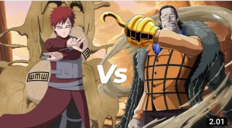 Jika Diadu Karakter One Piece dan Naruto, Gaara Vs Crocodile Siapakah Yang Akan Menang?
