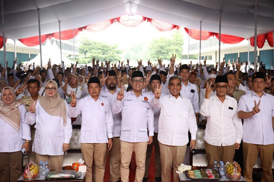 Acara rangkaian HUT ke-15 Partai Gerindra sekaligus konsolidasi di Kabupaten Bekasi, Sabtu (4/2/2023). Foto: Gerindra