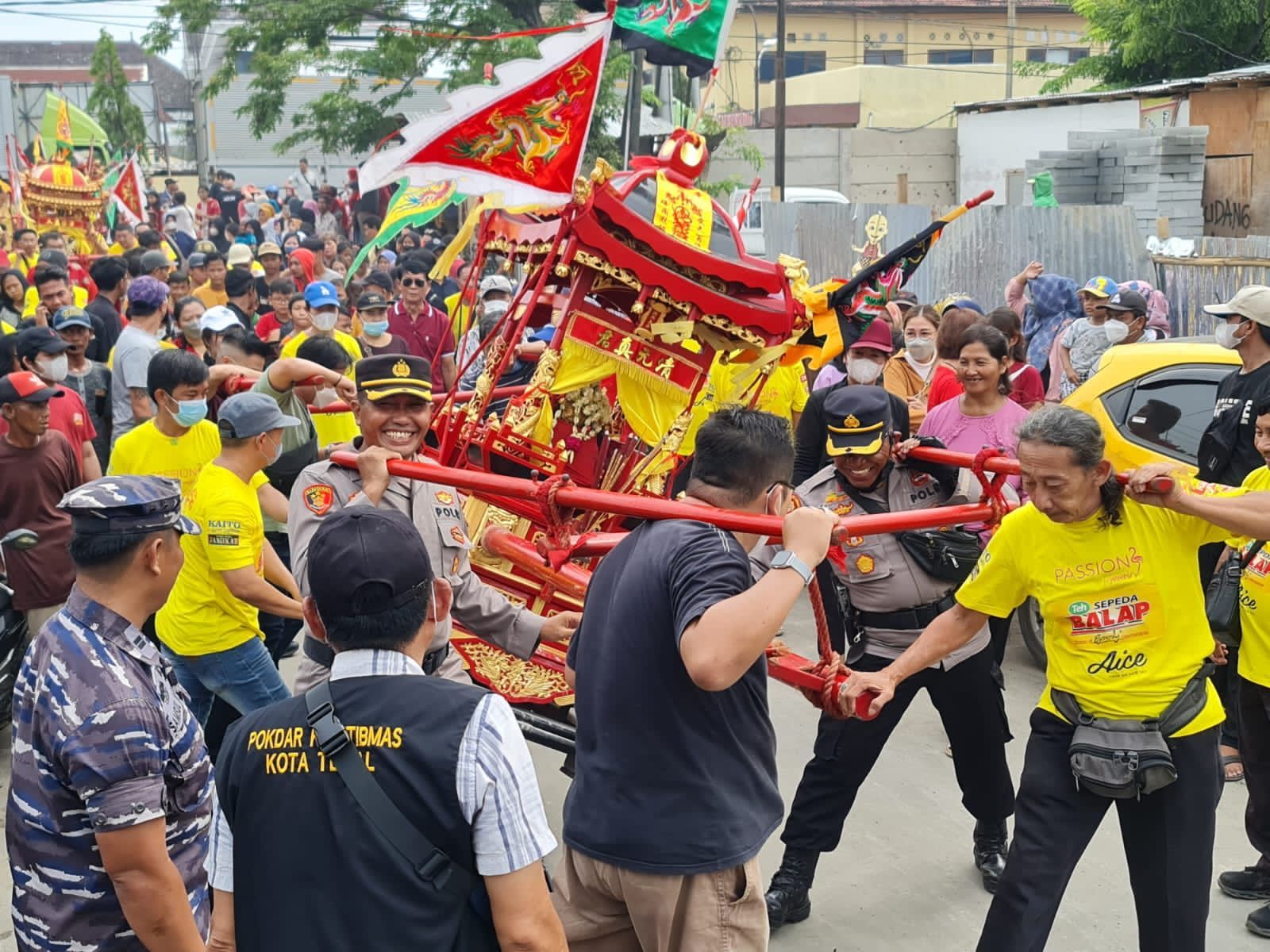 Polres Tegal Kota menggelar kegiatan pengamanan dalam rangkaian Perayaan Tahun Baru Imlek dan Sejit YM Kongco Tek Hay Cin Jin tahun 2574/2023