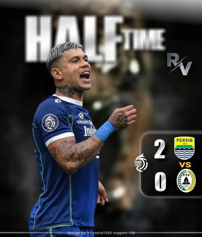 Hasil live score Persib Bandung vs PSS Sleman hari ini, Ciro Alves ciptakan brace 2-0 untuk kemenangan Maung Bandung