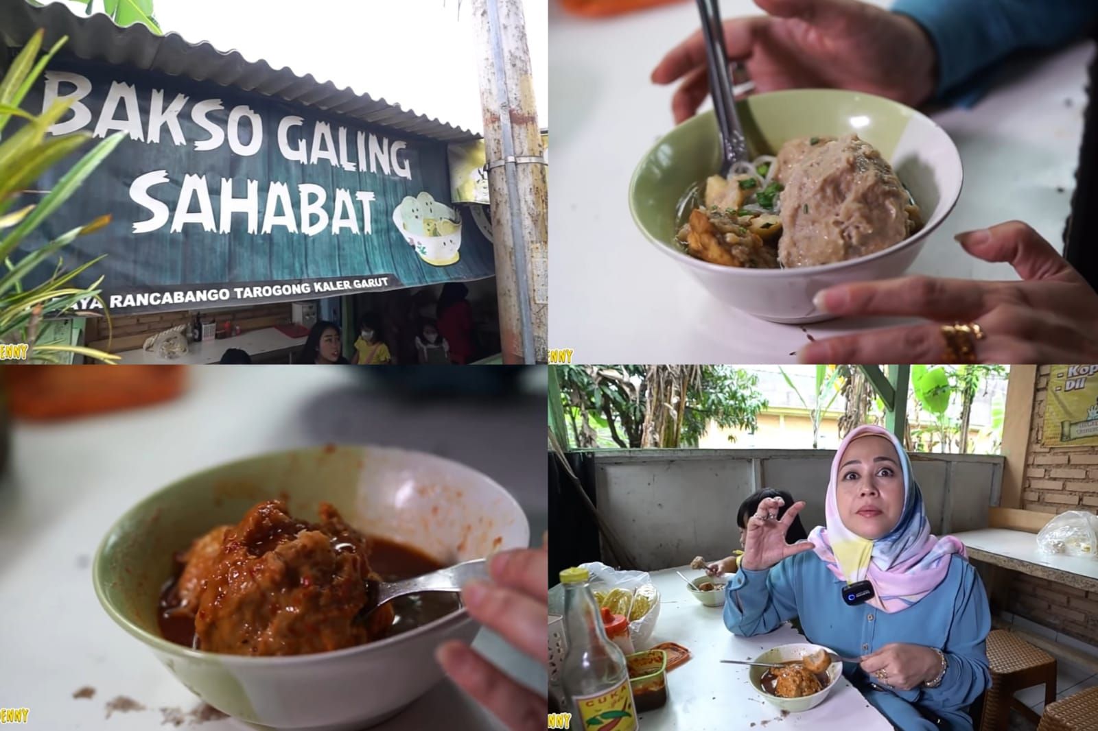 Ini dia bakso Galing di Garut, baksonya khas kampung, nikmat banget kata Shanty Denny.