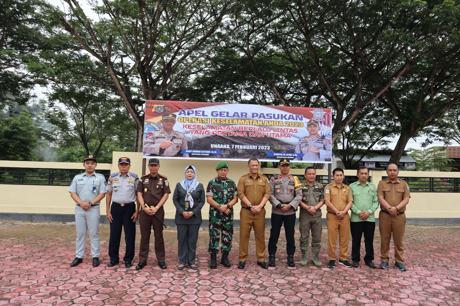 Tim gabungan Polres Konawe, TNI, dan OPD setempat, melaksanakan Operasi Keselamatan Anoa 2023.