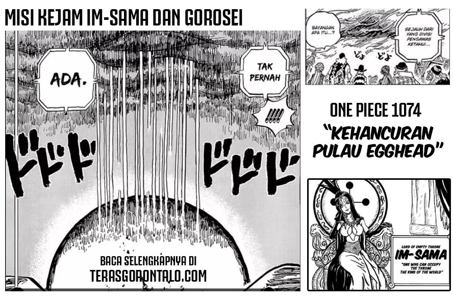 KEJAM! Misi Gorosei dan Im Sama Hancurkan Egghead Terkuak di One Piece 1074, Luffy dan Joy Boy Ternyata  Terikat Takdir Sun God Nika
