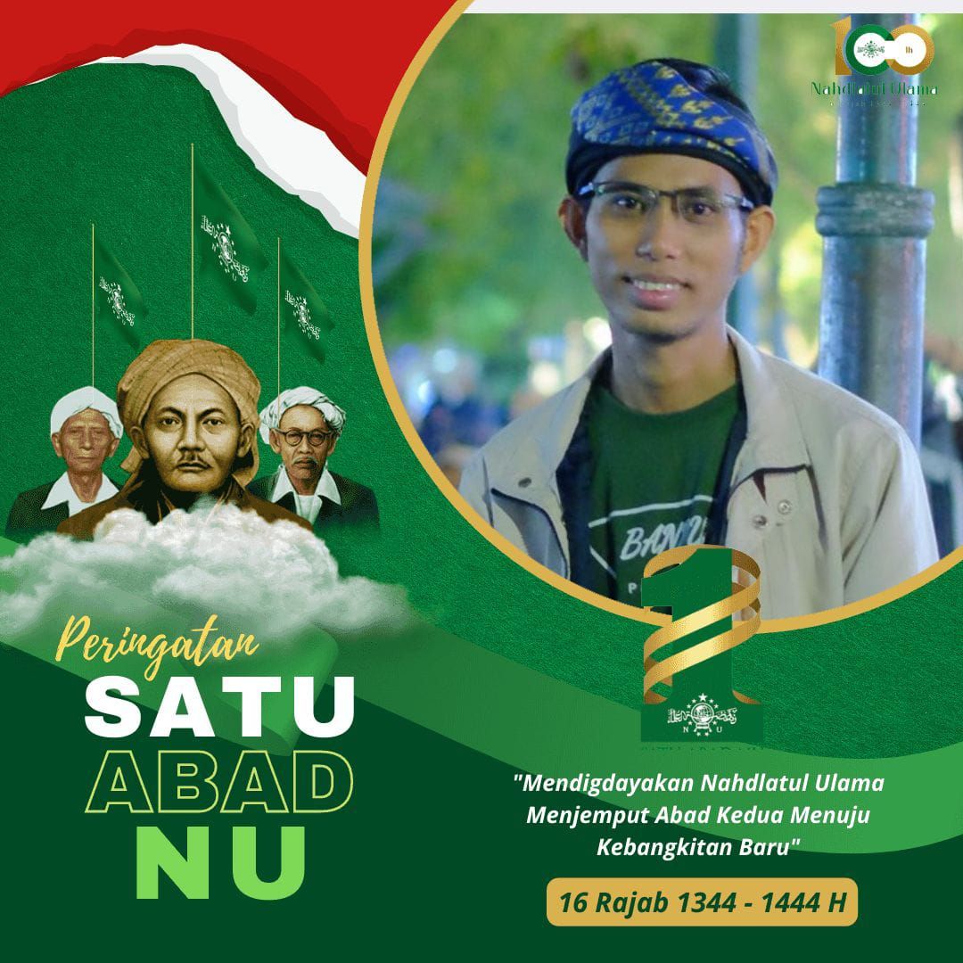 Foto masyarakat yang menggunakan twibbon untuk merayakan Harlah 1 abad NU /twibbonize.com