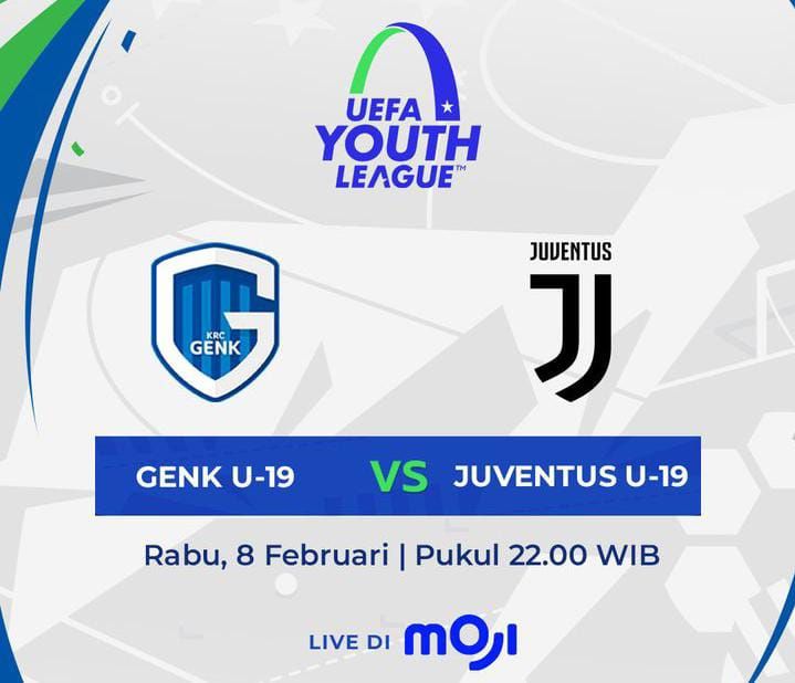 Jadwal Acara MOJI TV Hari Ini Rabu 8 Februari 2023, Live UEFA Youth League 2023 Genk U19 vs Juventus U19