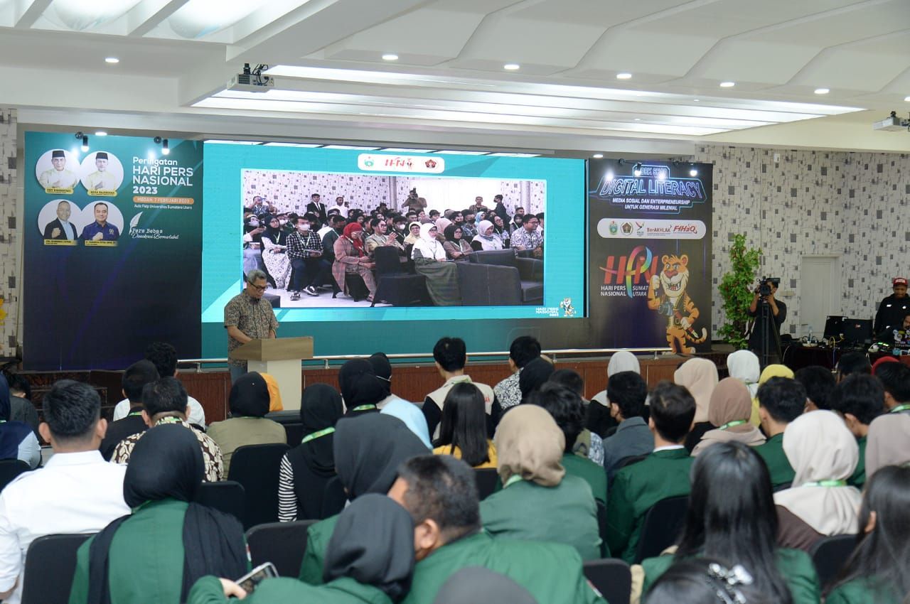 Dialog Kebudayaan PWI Pusat di Hotel Santika Dyandra Medan turut memeriahkan kegiatan Hari Pers Nasional 2023.