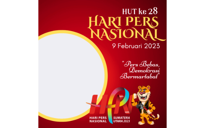 Kumpulan twibbon untuk memperingati Hari Pers Nasional atau HPN 2023 pada tanggal 9 Februari