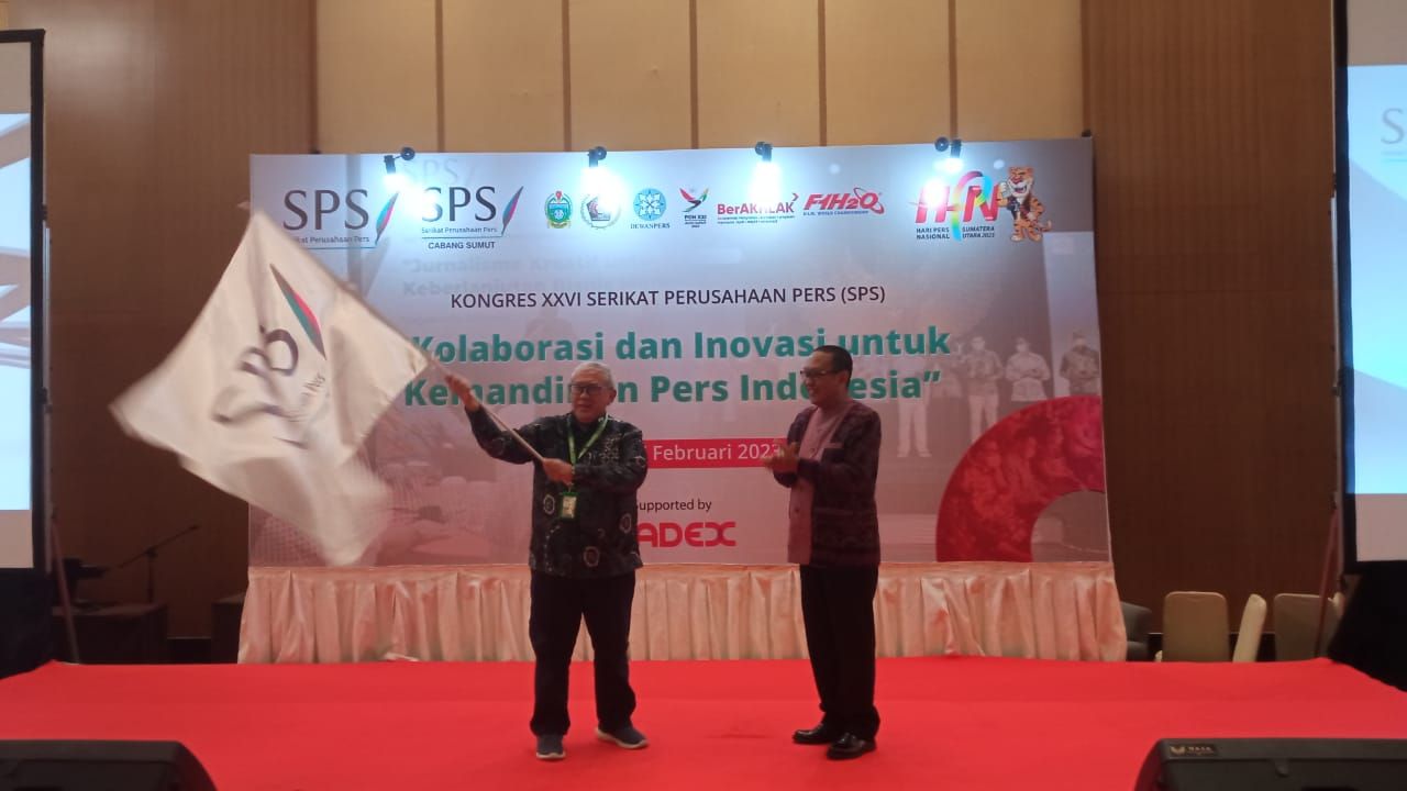 Januar P Ruswita terpilih aklamasi menjadi Ketua Umum SPS periode 2023 - 2023 di Kongres XXVI Medan, Sumatera Utara.