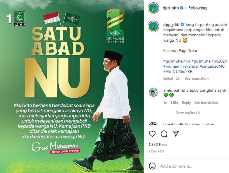 Angkat Bicara di 1 Abad NU, Ketua Umum PKB Muhaimin Iskandar: Stop Perdebatan Siapa Anaknya NU