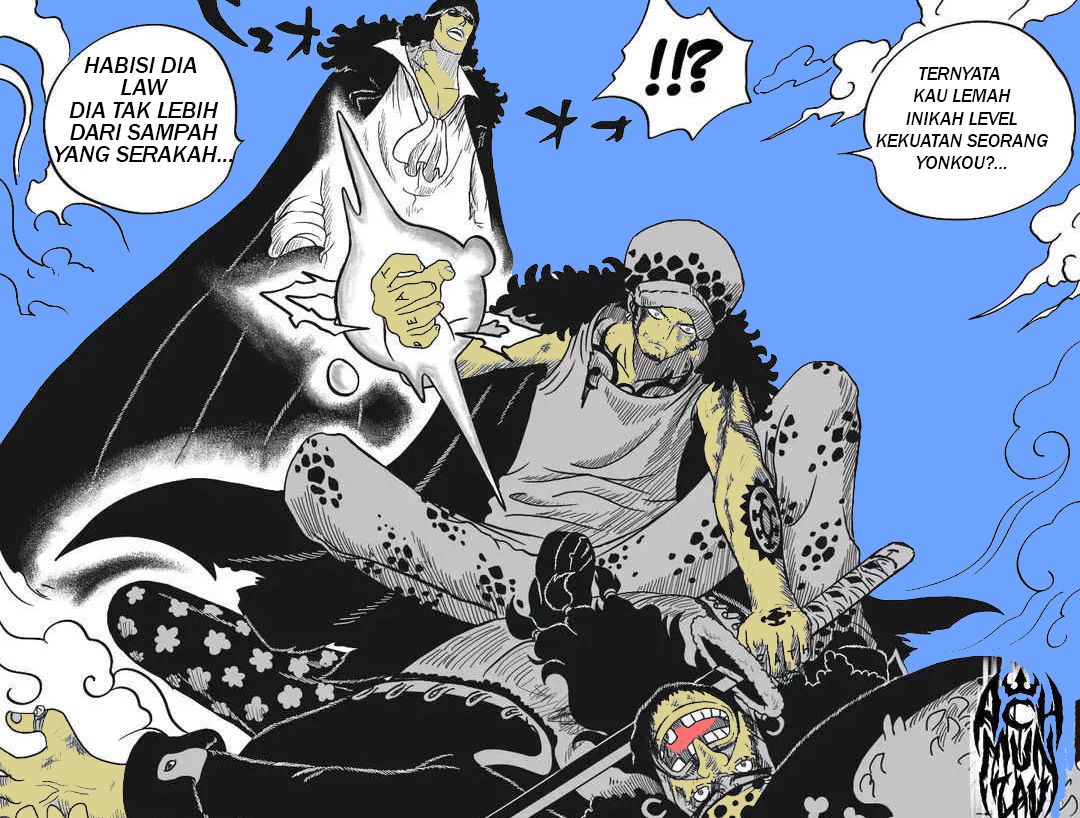 Trafalgar Law Terlalu Kuat Kepala Teach Putus Dengan Teknik Amputate!/Tangkapan Layar YouTube Tamagon/Edit Teras Gorontalo