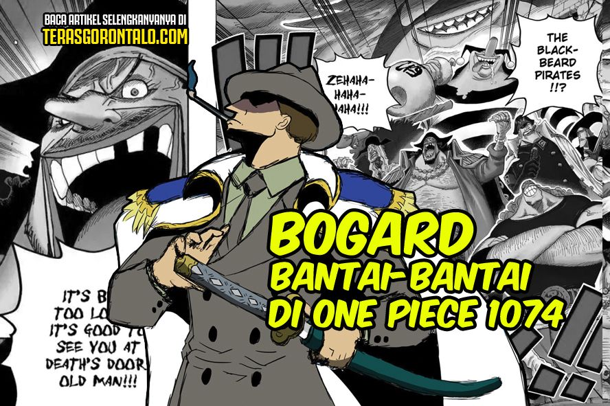 Monkey D Garp Selamat! Bogard Membantai 9000 Armada dan 10 Titanic Captain Kurohige Termasuk Shiryu dan Jesus Burgess di One Piece 1074
