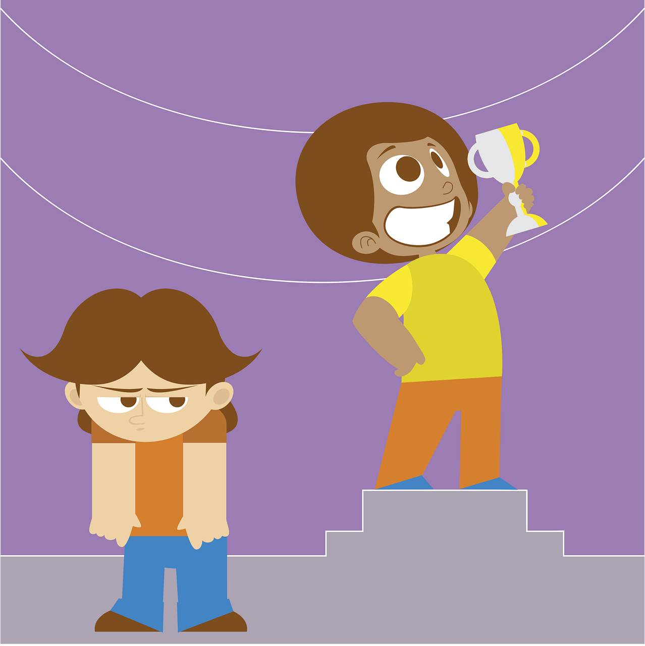Ilustrasi cara mengenali dan mengatasi teman yang iri hati.