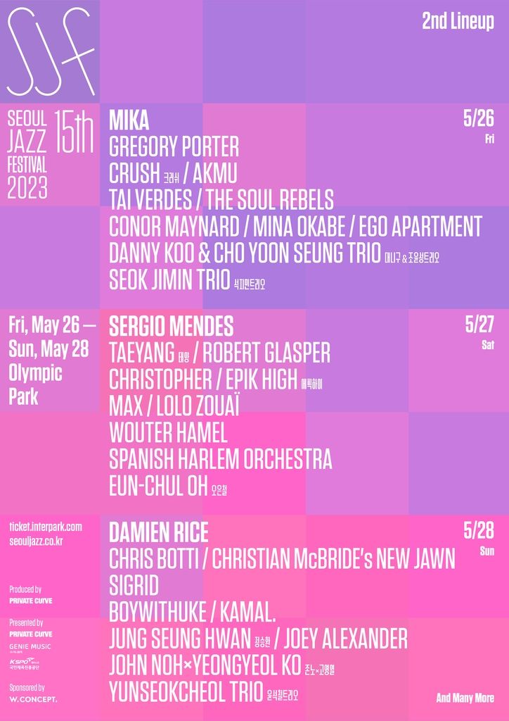 Taeyang BIGBANG, Crush, AKMU, Hingga Epik High Akan Tampil di Seoul Jazz Festival 2023/