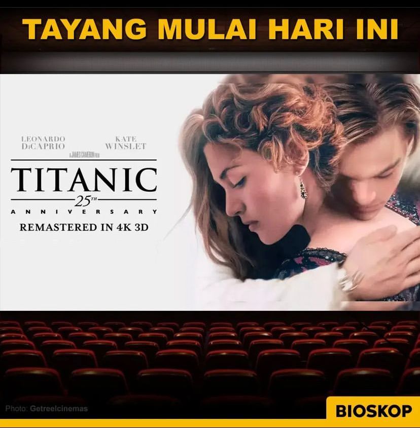 Film Titanic 2023 sudah tayang resmi di bioskop.