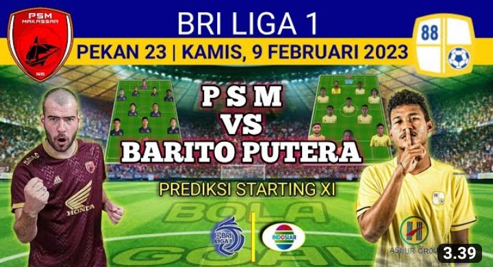 Prediksi PSM Makassar vs Barito Putera BRI Liga: Head to Head, Susunan Pemain dan Statistik Tim