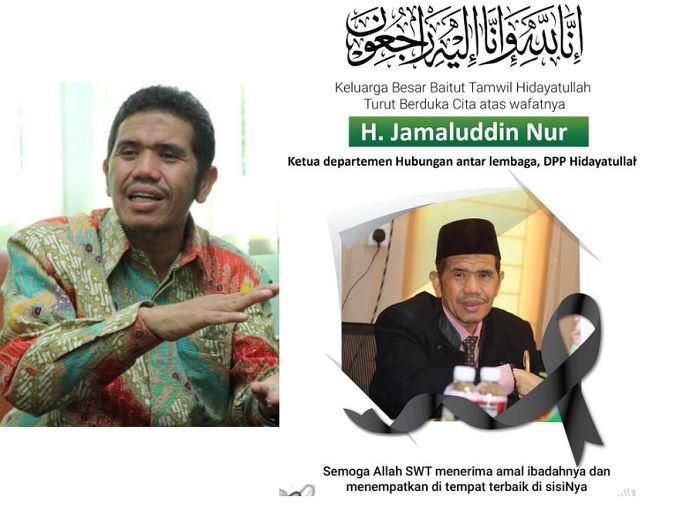Innalillahi wa inna ilaihi rojiun, ulama besar KH Jamaluddin Nur meninggal dunia hari ini Jumat 10 Februari 2022, keluarga besar Hidayatullah seluruh Indonesia berduka mendalam.