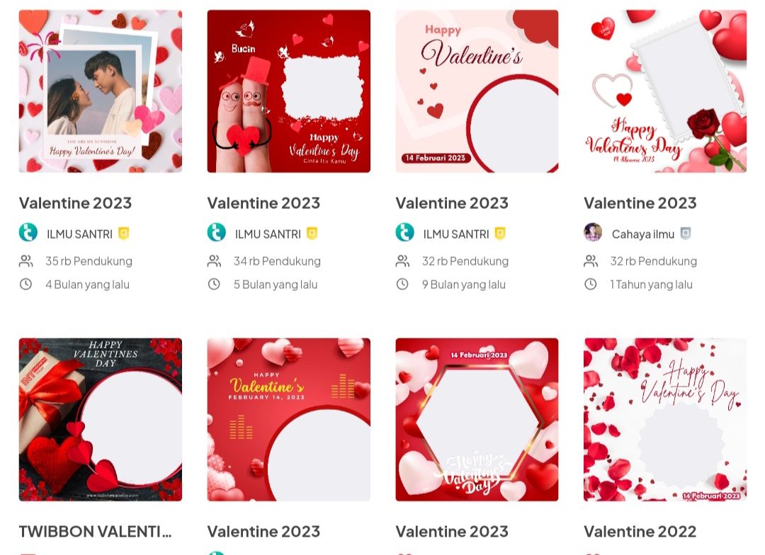 Ilustrasi - kumpulan link twibbon Hari Valentine 2023 dengan ucapan Happy Valentine Day's gratis desain terbaru, cara unduh dan pasang jadi status WA, FB, IG.