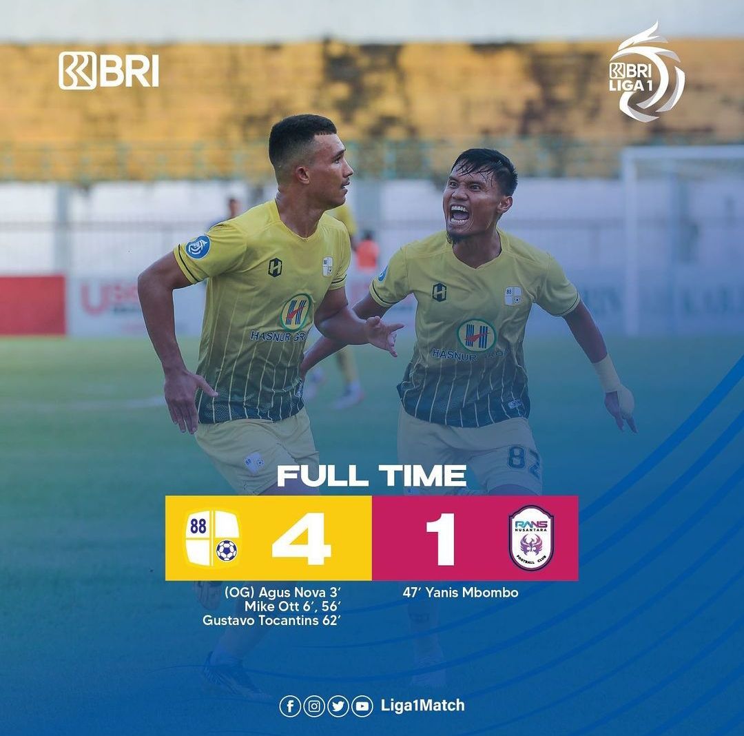 Hasil BRI Liga 1 Barito Putera vs RANS Nusantara: Laskar Antasari Menang 4-1