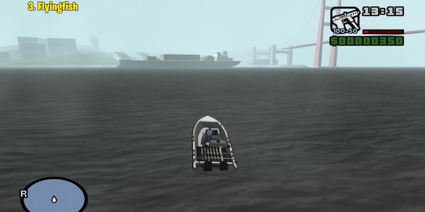 Salah satu cheat enggak guna di GTA San Andreas PC, kapal hanya akan melompat-lompat