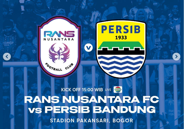 Ilustrasi - Link live streaming RANS Nusantara vs Persib Bandung di BRI Liga 1 2023 hari ini