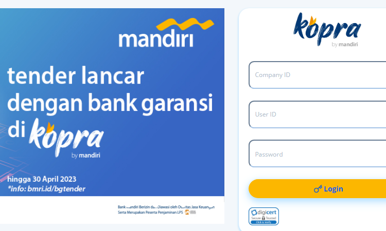 Link Kopra Bank Mandiri Lengkap Cara Login Lewat Website Dan Aplikasi Kopra By Mandiri 7116