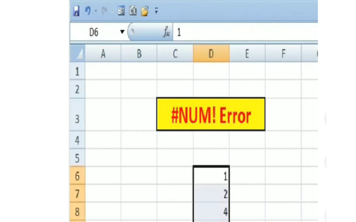 PESAN Error Jenis NUM Terjadi Ketika Dalam Formula Atau Fungsi Terdapat ...