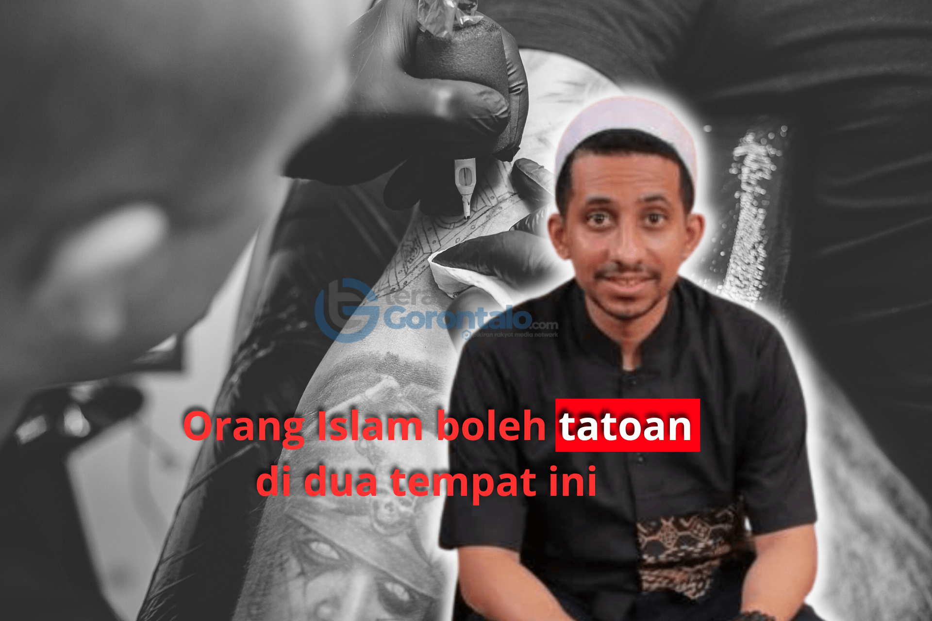 Habib Husein Jafar menjelaskan hukum tato dalam Islam. Foto/Edited Teras Gorontalo