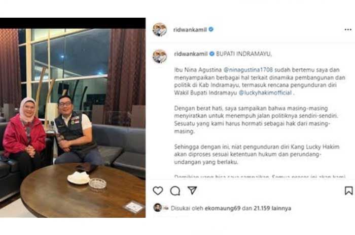 Unggahan Gubernut Jawa Barat, Ridwan Kamil.
