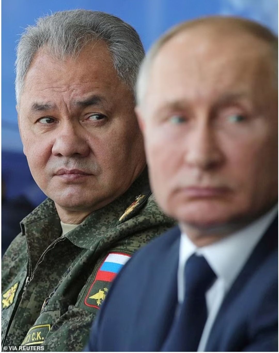 Kementerian Shoigu menuduh Prigozhin berbohong dan membantu musuh, foto: Menteri Pertahanan Sergei Shoigu digambarkan bersama Putin pada tahun 2020./ 
