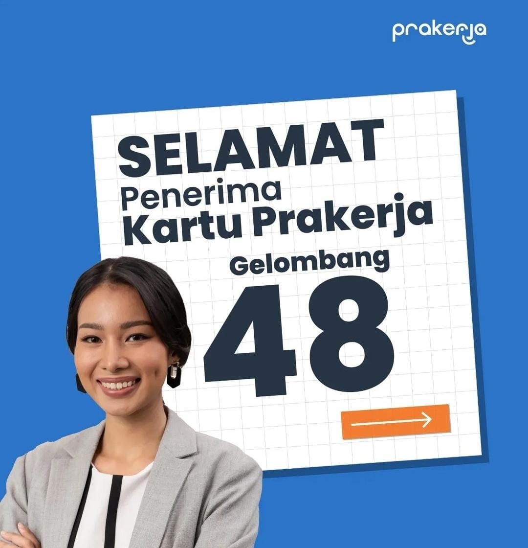 Lihat hasil seleksi Kartu Prakerja Gelombang 48 diumumkan hari ini Sabtu, 25 Februari 2023, cek dashboard akun dan prakerja.go.id untuk peserta.