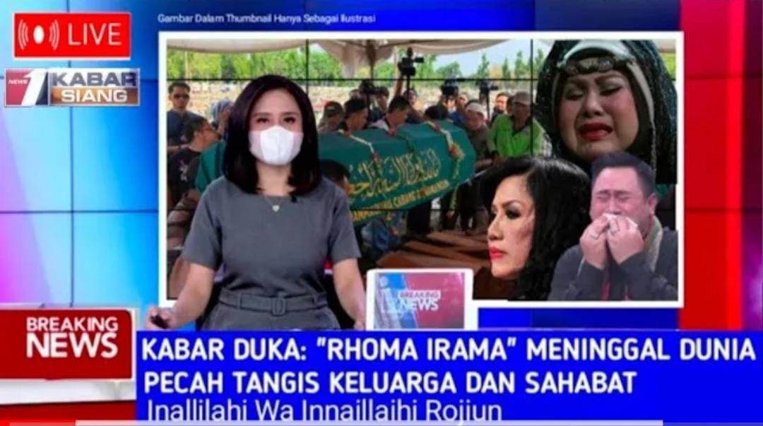 Penyanyi Dangdut Rhoma Irama diberitakan meninggal dunia setelah mengalami luka bacok di kepala