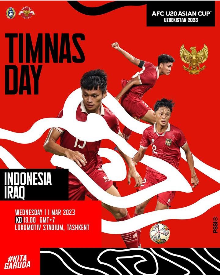  link live streaming Piala Asia U-20 2023 antara Timnas Indonesia U-20 vs Irak U-20 Rabu, 1 Maret 2023
